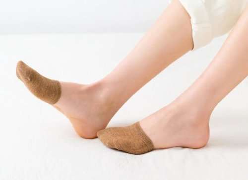 Half Socks - Toe Socks - Hidden Socks in Brown
