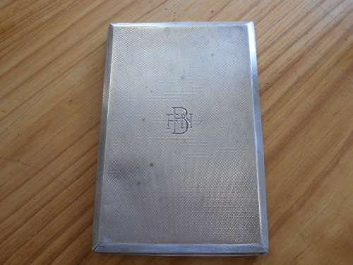 Solid silver cigarette case