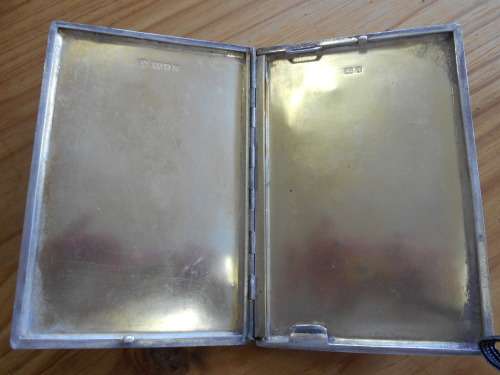 Solid silver cigarette case