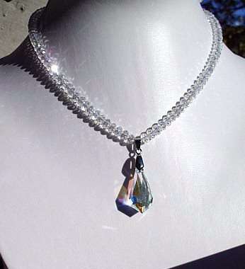 **Genuine Swarovski Crystal Pendant Necklace - Absolutely Stunning**