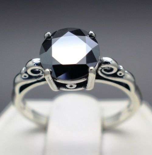 **REDUCED Genuine Natural Black Diamond Ring** 1.45ctw - $925 Appraisal Certificate!