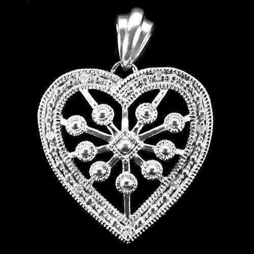 **Genuine Diamond Heart Pendant**