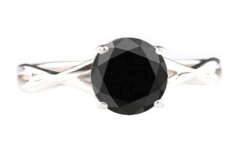 **JGL Certified 2.00ct Genuine Black Diamond Ring - REDUCED**