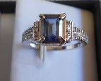 **EGL Certified 1.85Ct Diamond & Tanzanite Ring** Stunning!