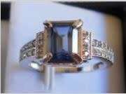 **EGL Certified 1.85Ct Diamond & Tanzanite Ring** Stunning!