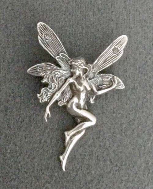 STERLING SILVER SERAPHIM FAIRY BROOCH | BEAUTIFUL DETAIL
