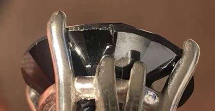 **7.21cts Certified Genuine Natural Black Diamond Ring-Please see all photos & description**