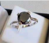 **NEW YEAR SPECIAL**Certified 1.25ct Genuine Black Diamond Classic Solitaire Ring**