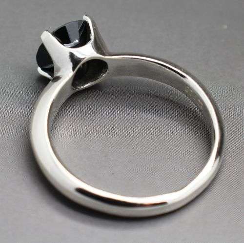 **1.35cts Genuine Natural Black Diamond Ring** FREE USA Certificate $875**
