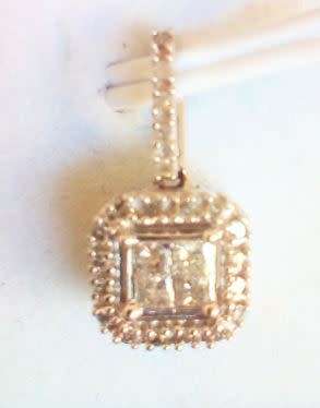 **Certified 0.51ct Genuine Diamond White Gold Pendant - Beautiful**