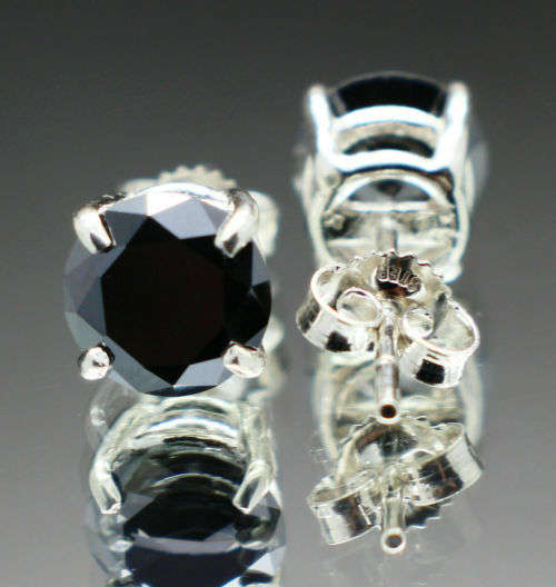 SPECIAL OFFER**Certified 1.30tcw Genuine Black Diamond Earrings** Stunning - $850 Appraisal!!!