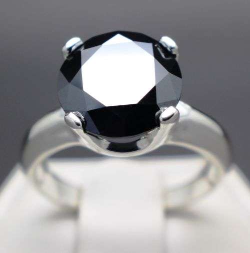 VALUE R34000 | HUGE 4.05CT GENUINE NATURAL BLACK DIAMOND RING | FREE USA APPRAISAL CERTIFICATE
