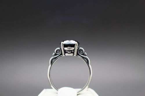 R16500**1.62cts Genuine Natural Black Diamond Ring** CERTIFIED**