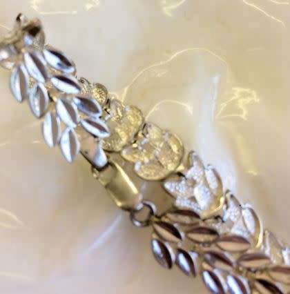 Sterling Silver `Leaf` Bracelet 12gm