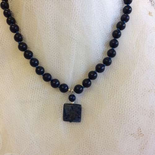Lapis Lazuli Genuine Semi Precious Stone Necklace - Beautiful Colour