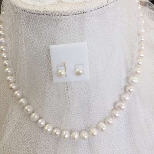 GENUINE CULTURED PEARLS | 45CM | FREE EARRINGS | CLASSIC and ELEGANT