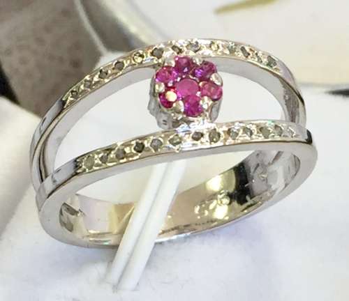 GENUINE NATURAL RAW DIAMOND RING - PINK - UNIQUE