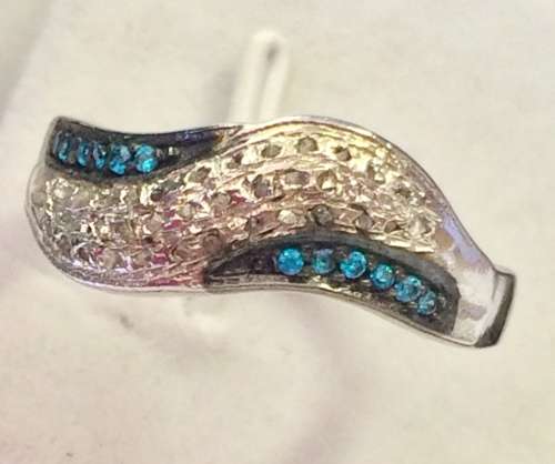 SALE! GENUINE NATURAL RAW DIAMOND RING - WAVE - UNIQUE