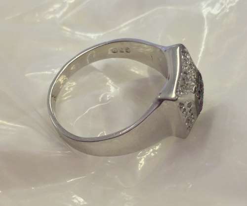 SALE! NATURAL RAW DIAMOND RING - PINK SQUARE - UNIQUE