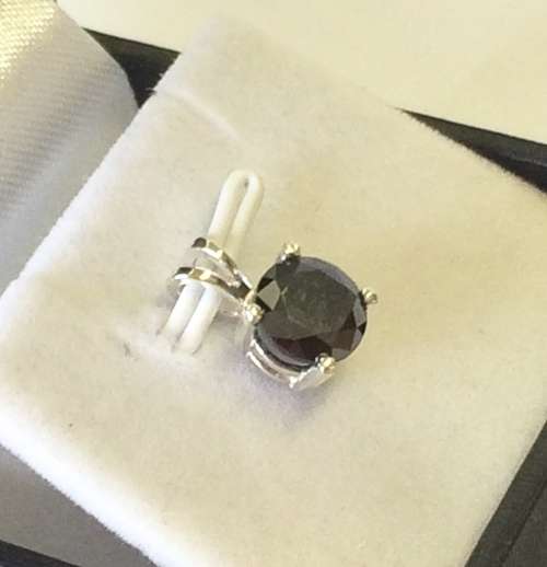 CERTIFIED 2CT GENUINE NATURAL BLACK DIAMOND PENDANT