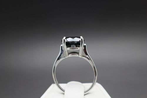 3.85cts Certified Genuine Black Diamond Ring