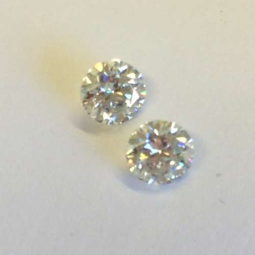 1.81tcw Ice Blue/White Moissanite Pair - Beautiful!