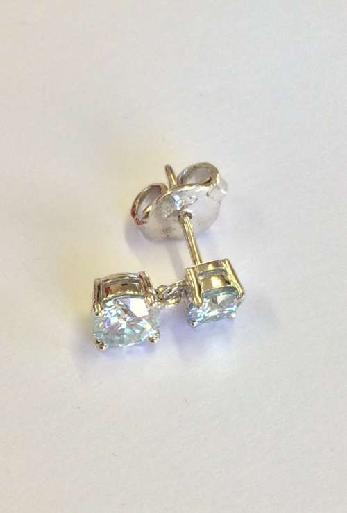 White Moissanite Earrings - 2.50tcw