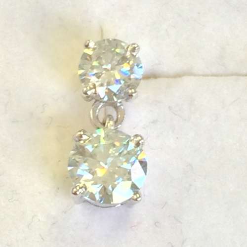 White Moissanite Earrings - 2.50tcw