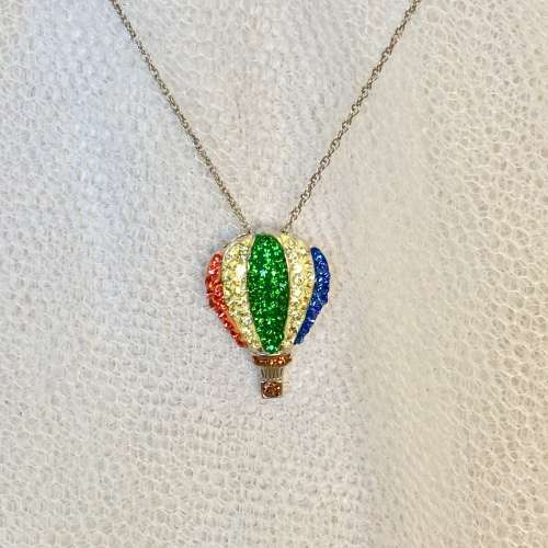 Swarovski Balloon Sterling Silver Necklace - Sparkly
