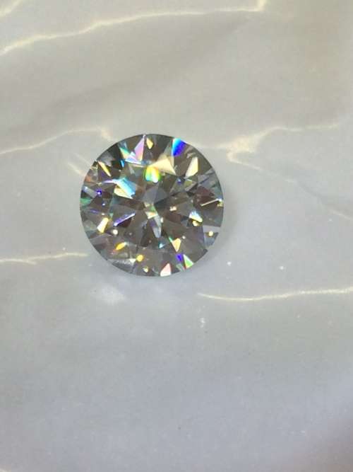2.52ct Ice Blue/White Round Moissanite - Stunning!