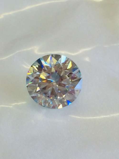 2.52ct Ice Blue/White Round Moissanite - Stunning!