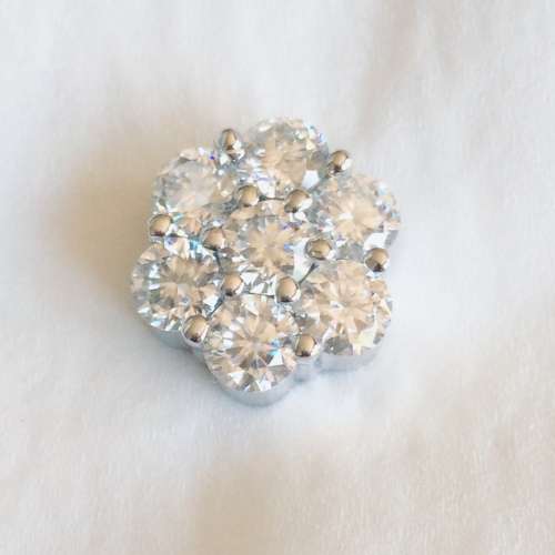 VALENTINES! 2.0tcw White Moissanite Flower Pendant - Stunning Sparkle!