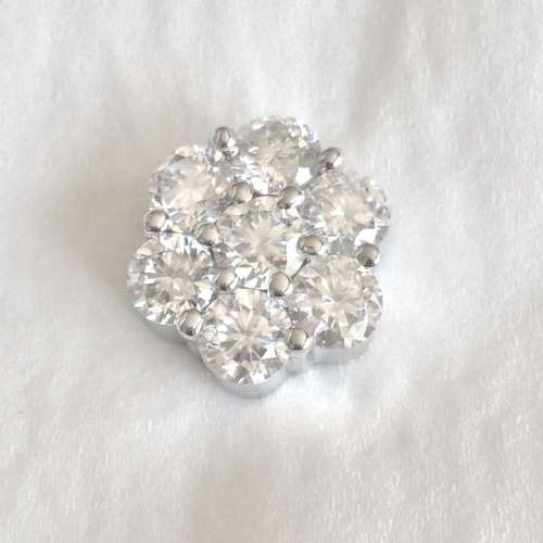 VALENTINES! 2.0tcw White Moissanite Flower Pendant - Stunning Sparkle!