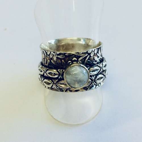 STOCK CLEARANCE! Spinner Ring with Genuine Moonstone