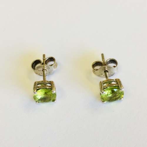REDUCED! Genuine Peridot Earrings - Sterling Silver