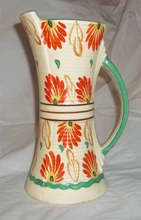 WADEHEATH ART DECO JUG 21 CM HIGH MINT CONDITION