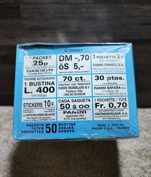 1990 Panini Disney`s Little Mermaid Collectible Stickers(Factory Sealed Box)