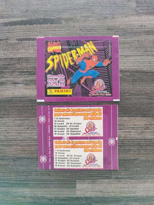 1998 Panini Marvel`s Spiderman Collectible Stickers(Factory Sealed)
