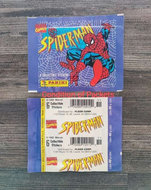 1995 Panini Marvel`s Spiderman Collectible Stickers(Factory Sealed)