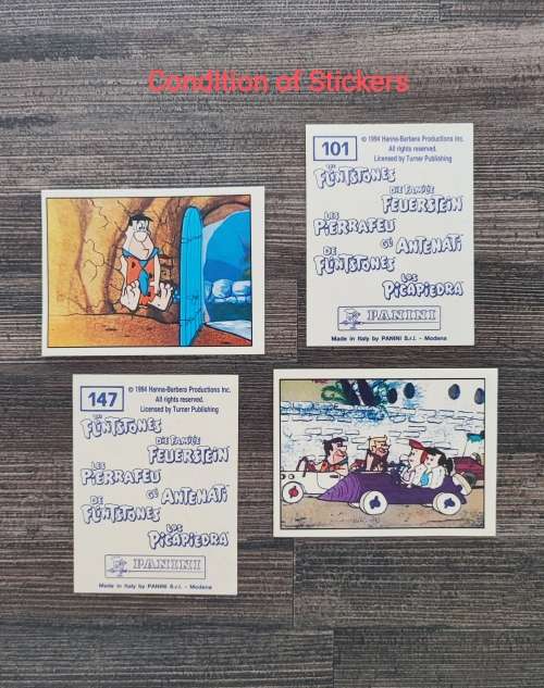 1994 Panini The Flinstones Collectible Stickers