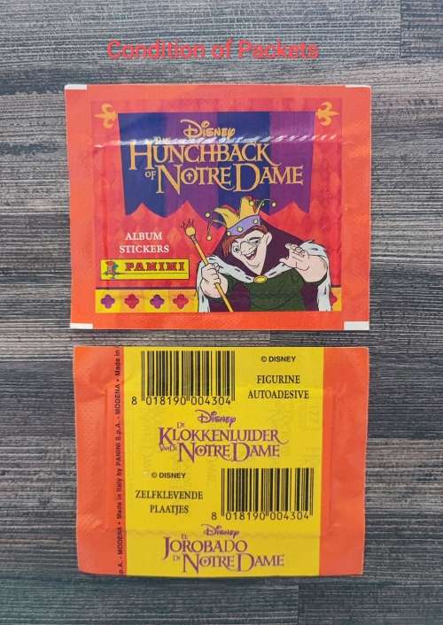 1996 Panini Disney`s The Hunchback of Notre Dame Collectible Stickers(Factory Sealed Box)