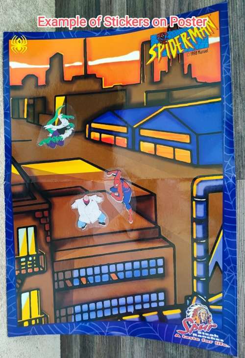1998 Panini Spiderman Poster and Stickers