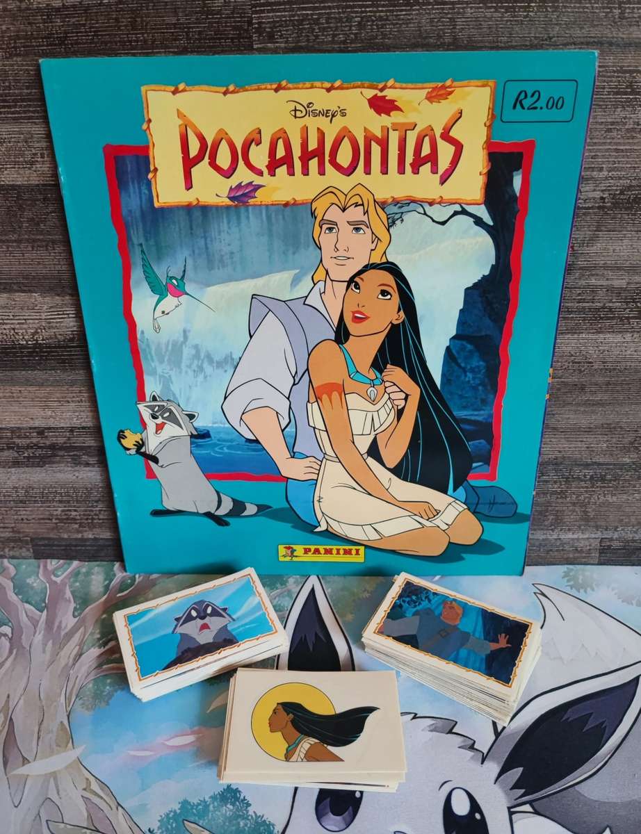 1995 Panini Disney`s Pocahontas Sticker Album & Collectible Stickers