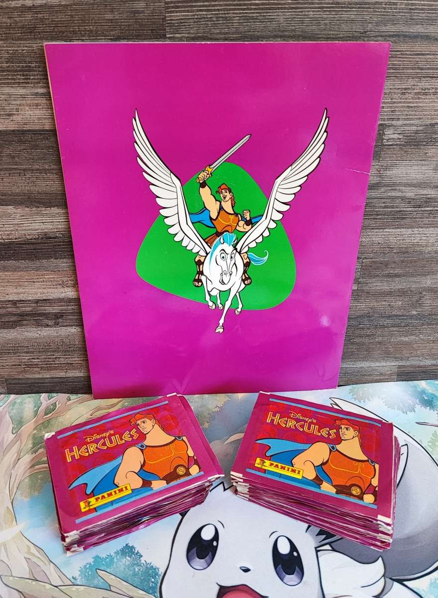 1996 Panini Disney`s Hercules Sticker Album & Collectible Stickers