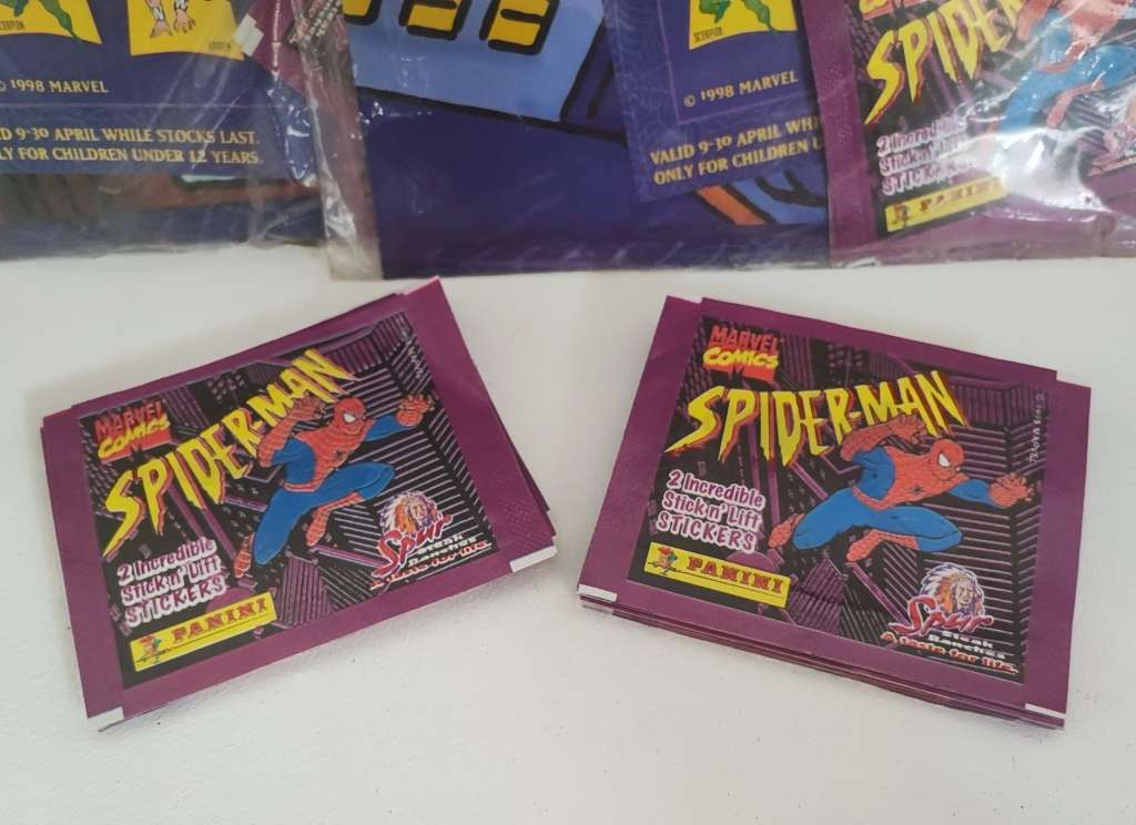 1998 Panini Spiderman Poster and Stickers