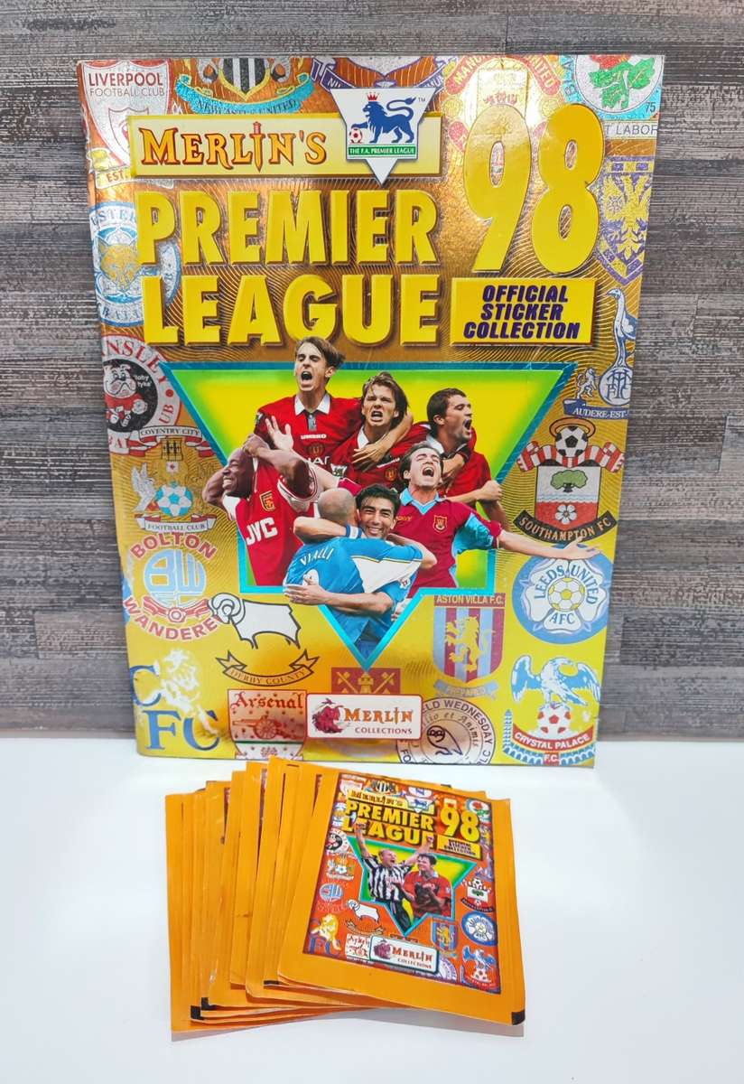 1998 Merlin`s by Topps Premier League Sticker Album & Collectible Stickers