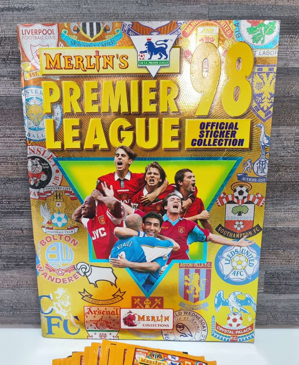 1998 Merlin`s by Topps Premier League Sticker Album & Collectible Stickers