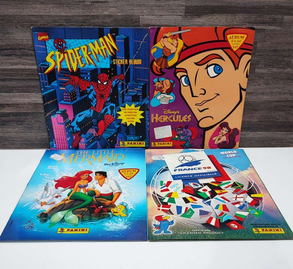 Vintage Panini Mixed Sticker Albums