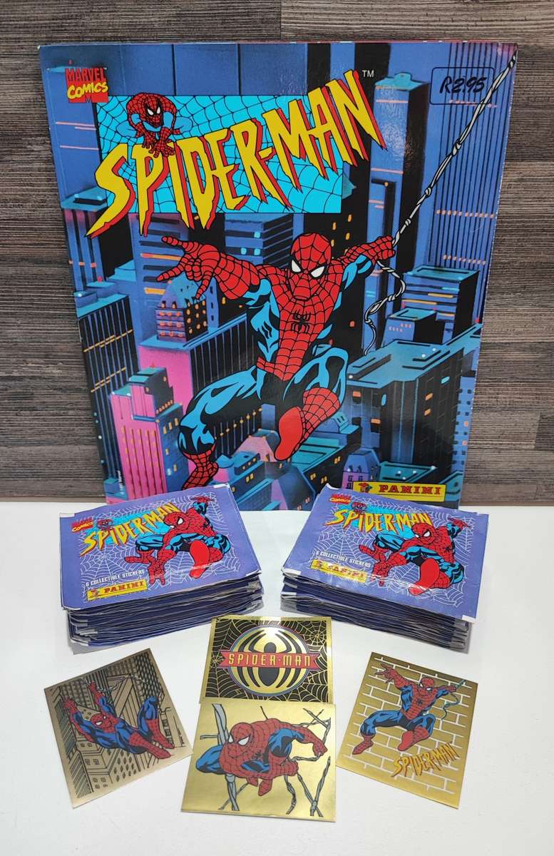 1995 Panini Marvel`s Spiderman Sticker Album and Collectible Stickers