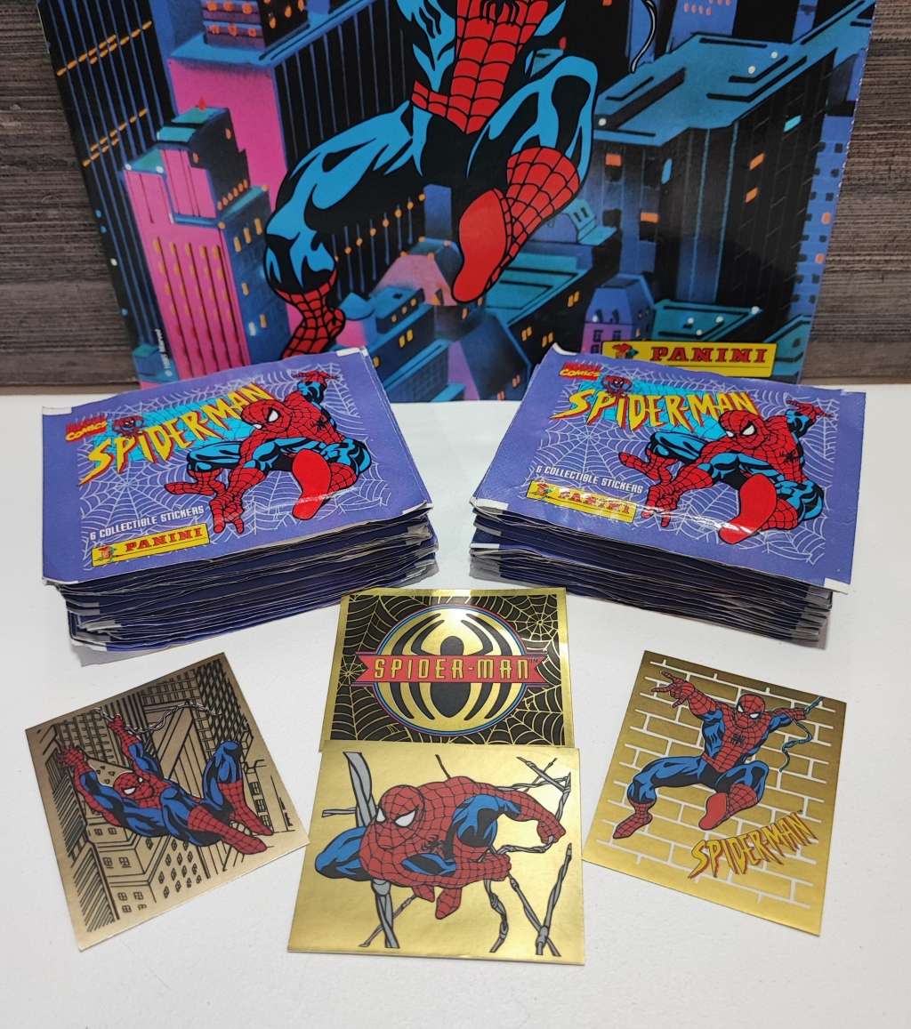 1995 Panini Marvel`s Spiderman Sticker Album and Collectible Stickers